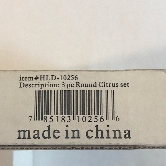 Citrus Ceramic Round 3 Separate Piece Serving Set *NEW - Factory Sealed* - Picture 5 of 5